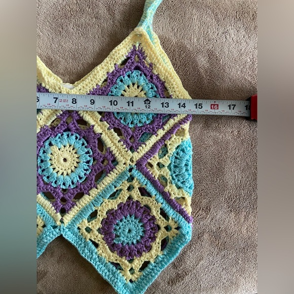 Granny square top size S-M pastel colors - Picture 6 of 12